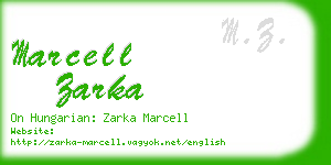 marcell zarka business card